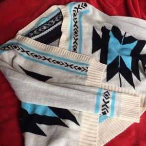 Aztec print cardigan